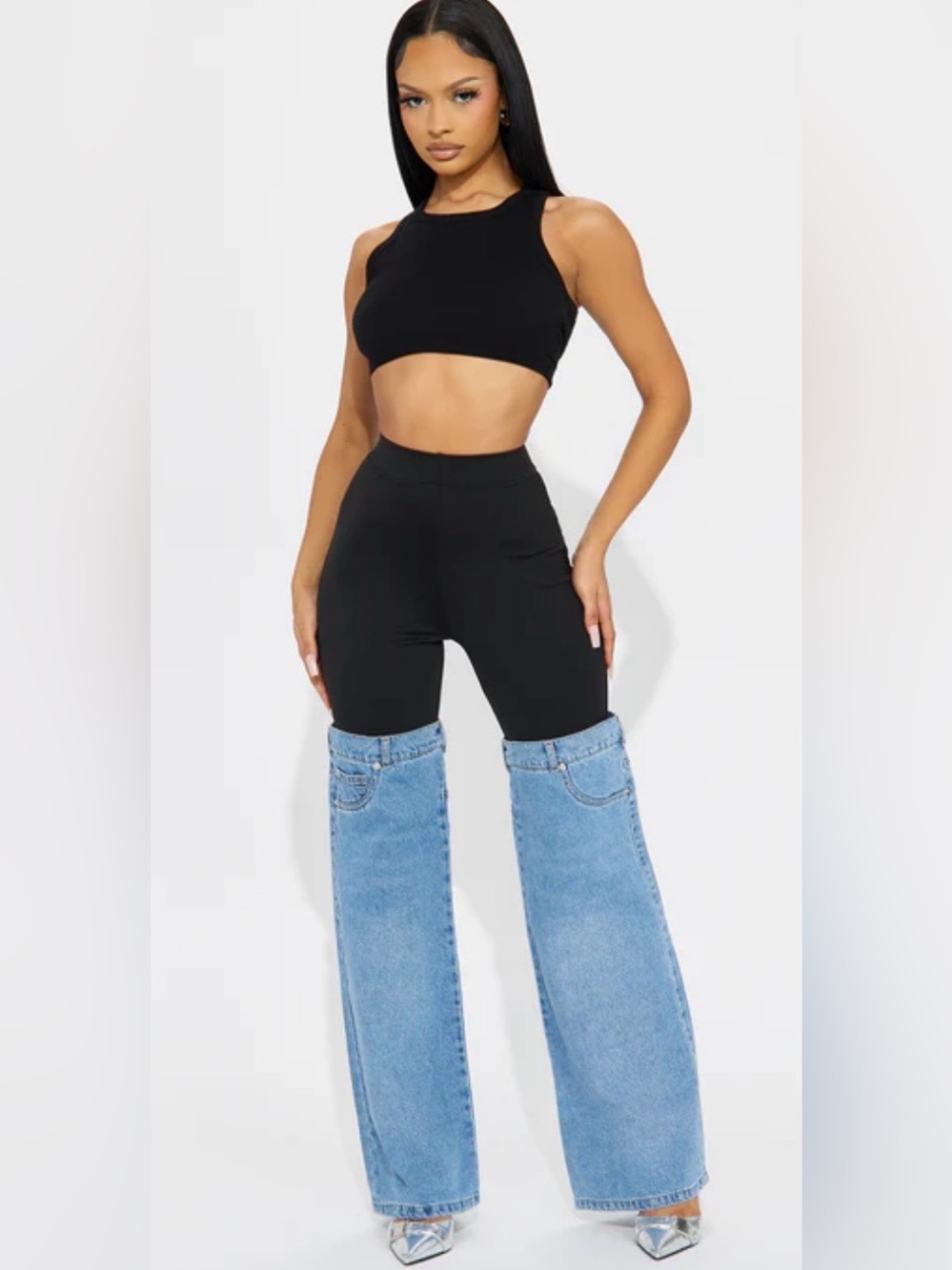 Fashion Nova flare Leg Two-Tone pants